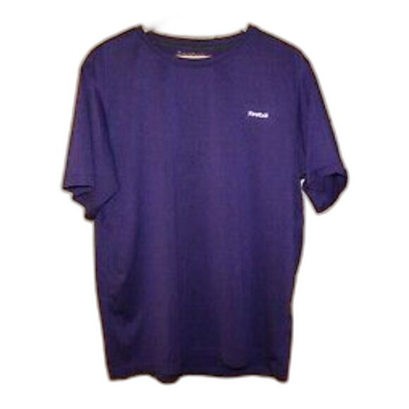 Reebok T-Shirt Men's Purple Gray Logo Athletic Quick Dry Short Sleeve - Picture 1 of 4